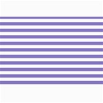 Horizontal Stripes - White and Ube Violet Collage 12  x 18 