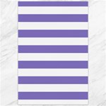 Horizontal Stripes - White and Ube Violet Canvas 20  x 30 