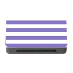 Horizontal Stripes - White and Ube Violet Memory Card Reader with CF