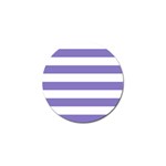Horizontal Stripes - White and Ube Violet Golf Ball Marker (4 pack)