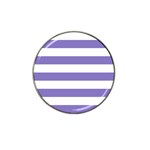 Horizontal Stripes - White and Ube Violet Hat Clip Ball Marker (4 pack)