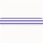 Horizontal Stripes - White and Ube Violet Small Bar Mat