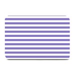 Horizontal Stripes - White and Ube Violet Plate Mat