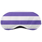 Horizontal Stripes - White and Ube Violet Sleeping Mask