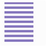 Horizontal Stripes - White and Ube Violet Large Garden Flag (Two Sides)