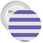 Horizontal Stripes - White and Ube Violet 3  Button