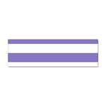 Horizontal Stripes - White and Ube Violet Sticker (Bumper)
