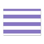Horizontal Stripes - White and Ube Violet Sticker A4 (100 pack)