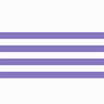 Horizontal Stripes - White and Ube Violet 4  x 8  Photo Cards