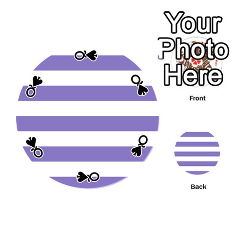 Queen Horizontal Stripes Front - SpadeQ