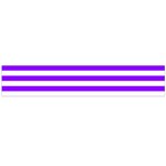 Horizontal Stripes - White and Violet Flano Scarf (Large)