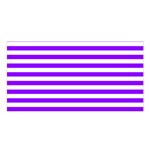 Horizontal Stripes - White and Violet Satin Shawl