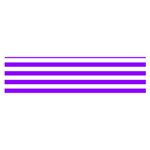 Horizontal Stripes - White and Violet Satin Scarf (Oblong)