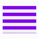 Horizontal Stripes - White and Violet Small Glasses Cloth