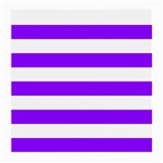 Horizontal Stripes - White and Violet Medium Glasses Cloth