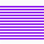 Horizontal Stripes - White and Violet Collage 11  x 14 