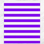 Horizontal Stripes - White and Violet Canvas 8  x 10 
