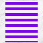 Horizontal Stripes - White and Violet Canvas 12  x 16 