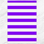 Horizontal Stripes - White and Violet Canvas 12  x 18 