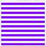 Horizontal Stripes - White and Violet Canvas 16  x 16 