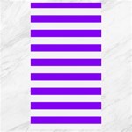 Horizontal Stripes - White and Violet Canvas 40  x 72 