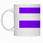 Horizontal Stripes - White and Violet White Mug