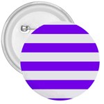 Horizontal Stripes - White and Violet 3  Button