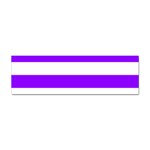 Horizontal Stripes - White and Violet Sticker (Bumper)