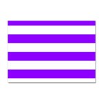 Horizontal Stripes - White and Violet Sticker A4 (100 pack)