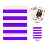 Horizontal Stripes - White and Violet Playing Cards Single Design