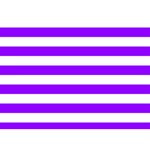 Horizontal Stripes - White and Violet Birthday Cake 3D Greeting Card (7x5)