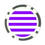 Horizontal Stripes - White and Violet Poker Chip Card Guard (10 pack)