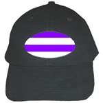 Horizontal Stripes - White and Violet Black Cap