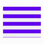 Horizontal Stripes - White and Indigo Violet Small Glasses Cloth