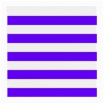 Horizontal Stripes - White and Indigo Violet Medium Glasses Cloth