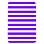 Horizontal Stripes - White and Indigo Violet Removable Flap Cover (S)