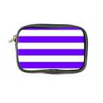 Horizontal Stripes - White and Indigo Violet Coin Purse
