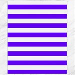 Horizontal Stripes - White and Indigo Violet Canvas 11  x 14 