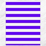 Horizontal Stripes - White and Indigo Violet Canvas 12  x 16 
