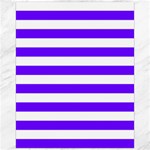 Horizontal Stripes - White and Indigo Violet Canvas 16  x 20 