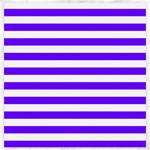 Horizontal Stripes - White and Indigo Violet Canvas 20  x 20 