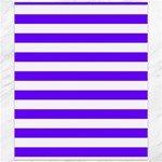 Horizontal Stripes - White and Indigo Violet Canvas 20  x 24 