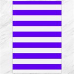 Horizontal Stripes - White and Indigo Violet Canvas 20  x 30 