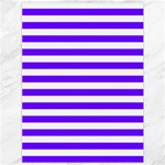 Horizontal Stripes - White and Indigo Violet Canvas 36  x 48 