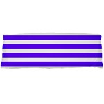 Horizontal Stripes - White and Indigo Violet Body Pillow Case Dakimakura (Two Sides)