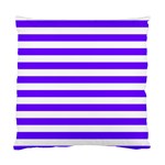 Horizontal Stripes - White and Indigo Violet Standard Cushion Case (One Side)