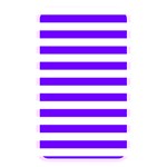 Horizontal Stripes - White and Indigo Violet Memory Card Reader (Rectangular)