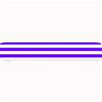 Horizontal Stripes - White and Indigo Violet Small Bar Mat