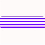 Horizontal Stripes - White and Indigo Violet Medium Bar Mat