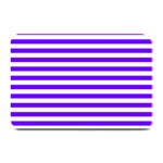 Horizontal Stripes - White and Indigo Violet Plate Mat